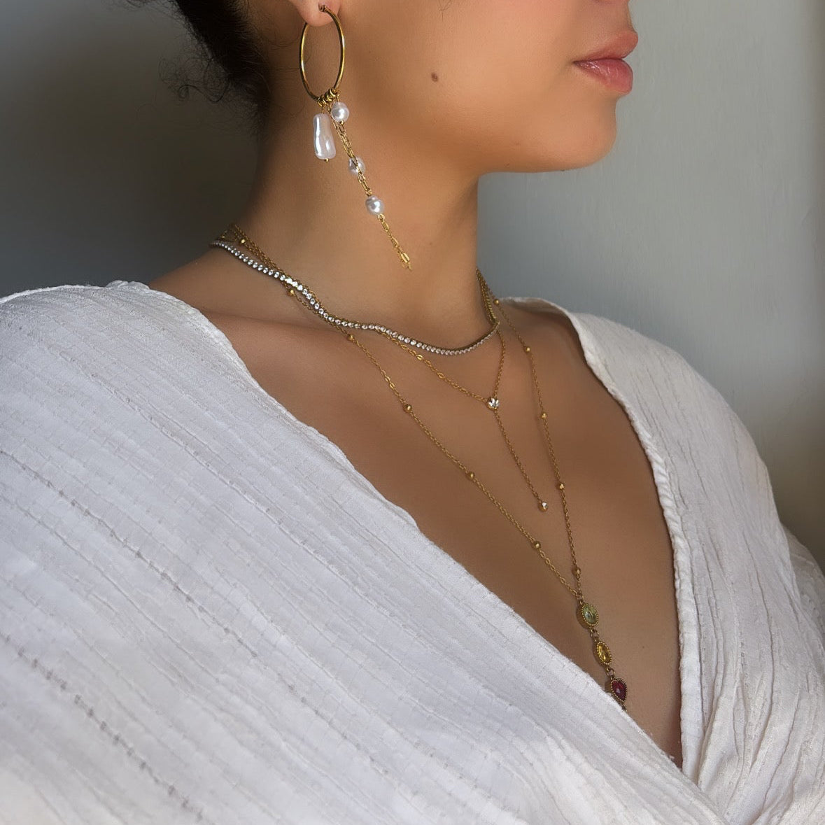 Tennis Necklace - Gold