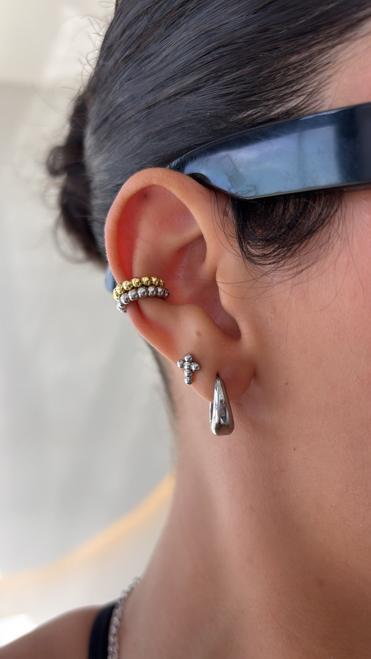 Mini Bubble cross - Silver
