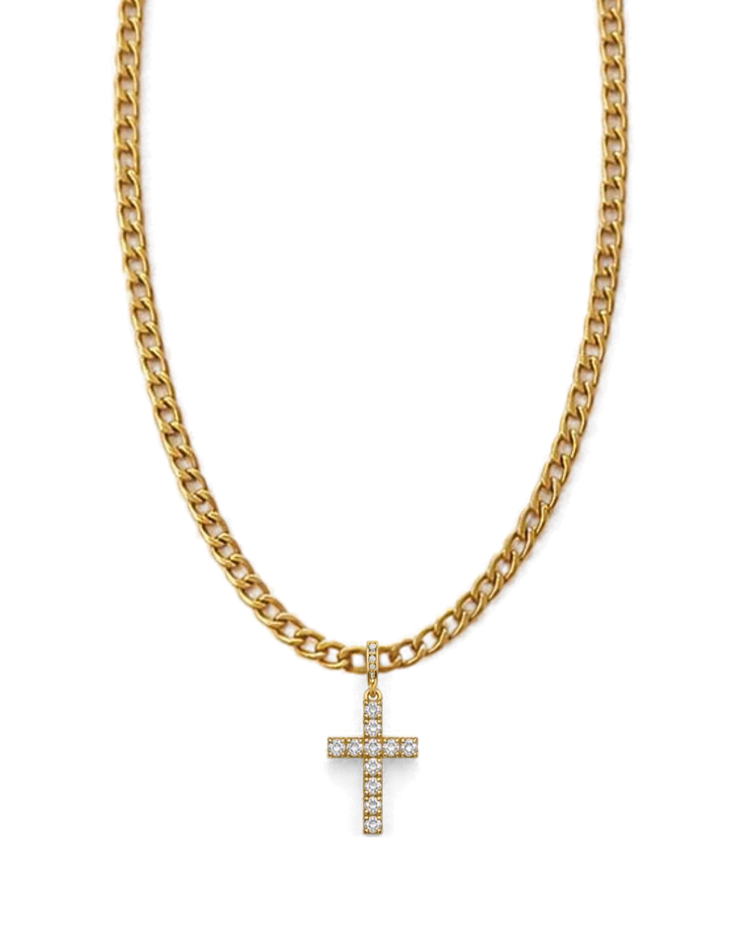 Halo Cross Necklace