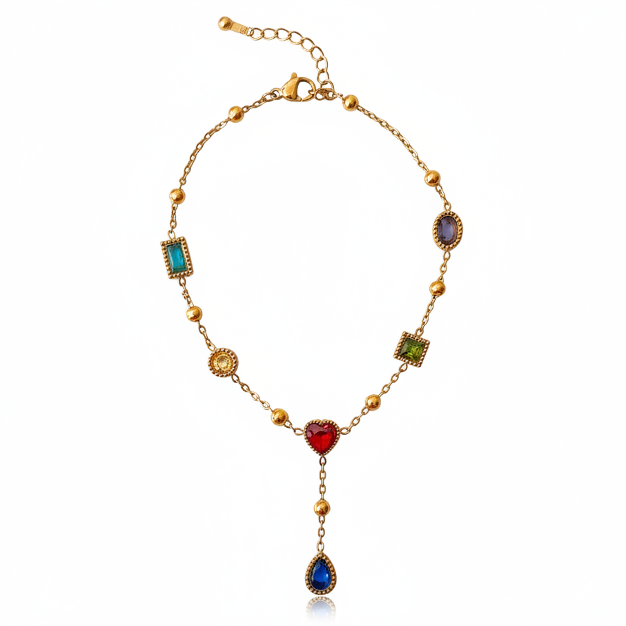Gem Lariat Anklet