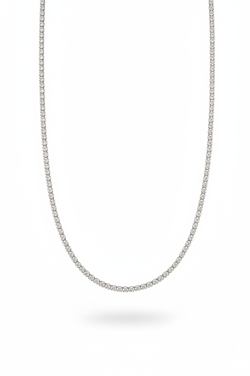 Tennis Necklace - Silver