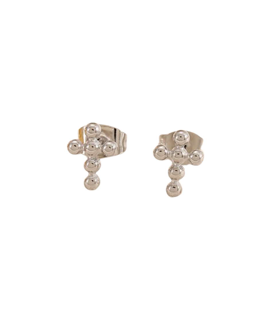 Mini Bubble cross - Silver