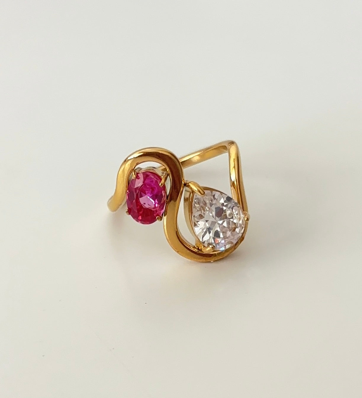 Two-tone zirconia ring