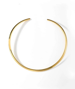 Flat gold choker
