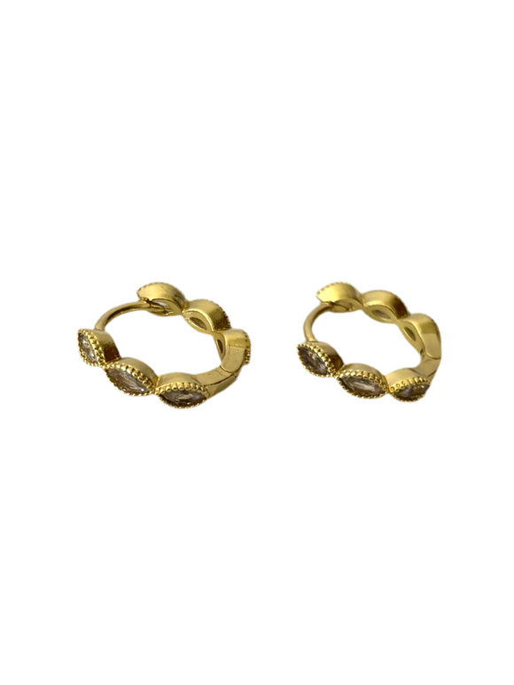 Clear Huggie hoops