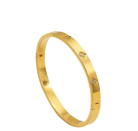 Gold Flower bangle