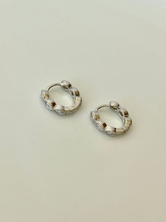 Silver Huggie hoops