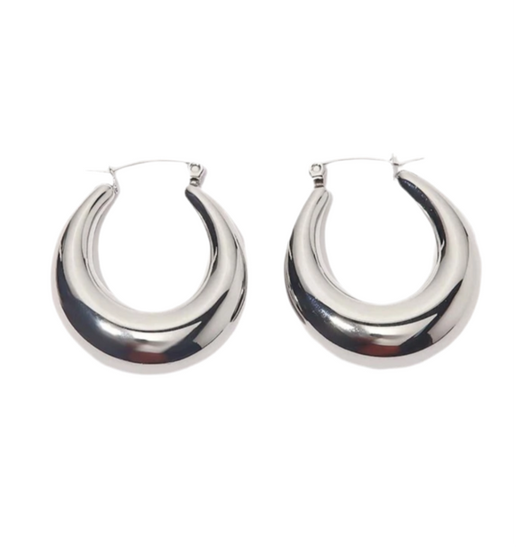 Sicilia silver hoops