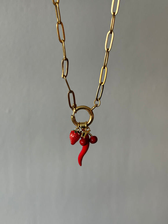 Fruity charm necklace