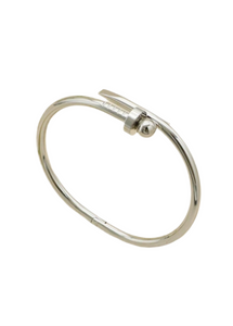 Silver Nail ball bangle