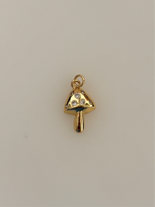 Mushroom gold charm