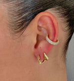 Clear Huggie hoops