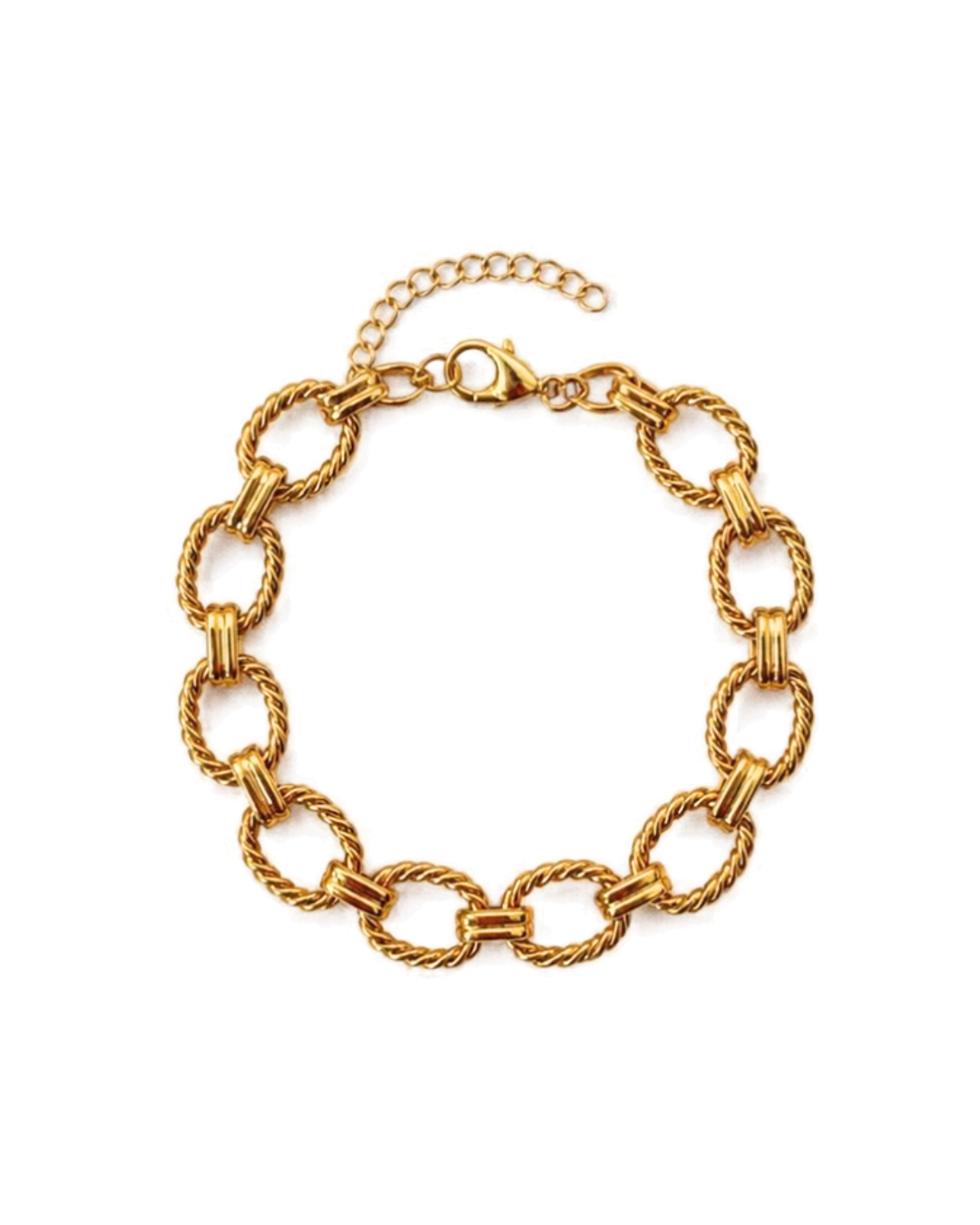 oval bracelet - gold