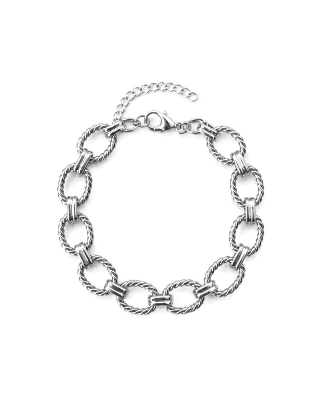 oval bracelet - silver