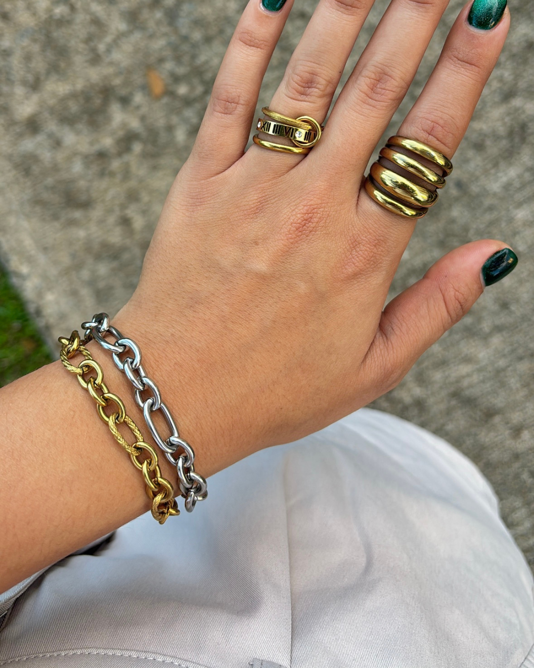 Two tone duo bracelet