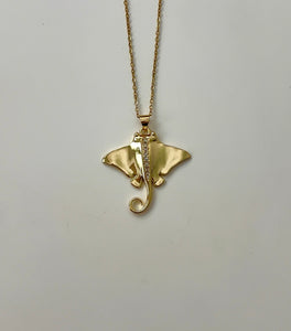 Manta ray necklace