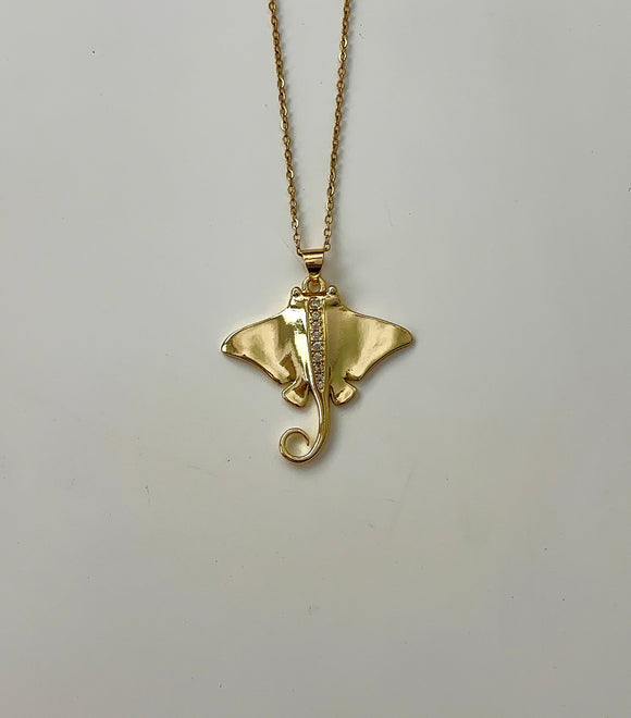 Manta ray necklace