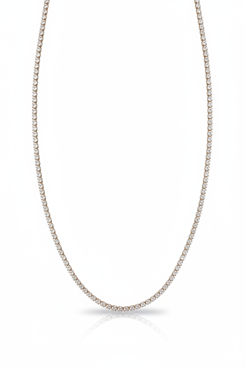 Tennis Necklace - Gold