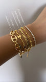 Golden flat bracelet